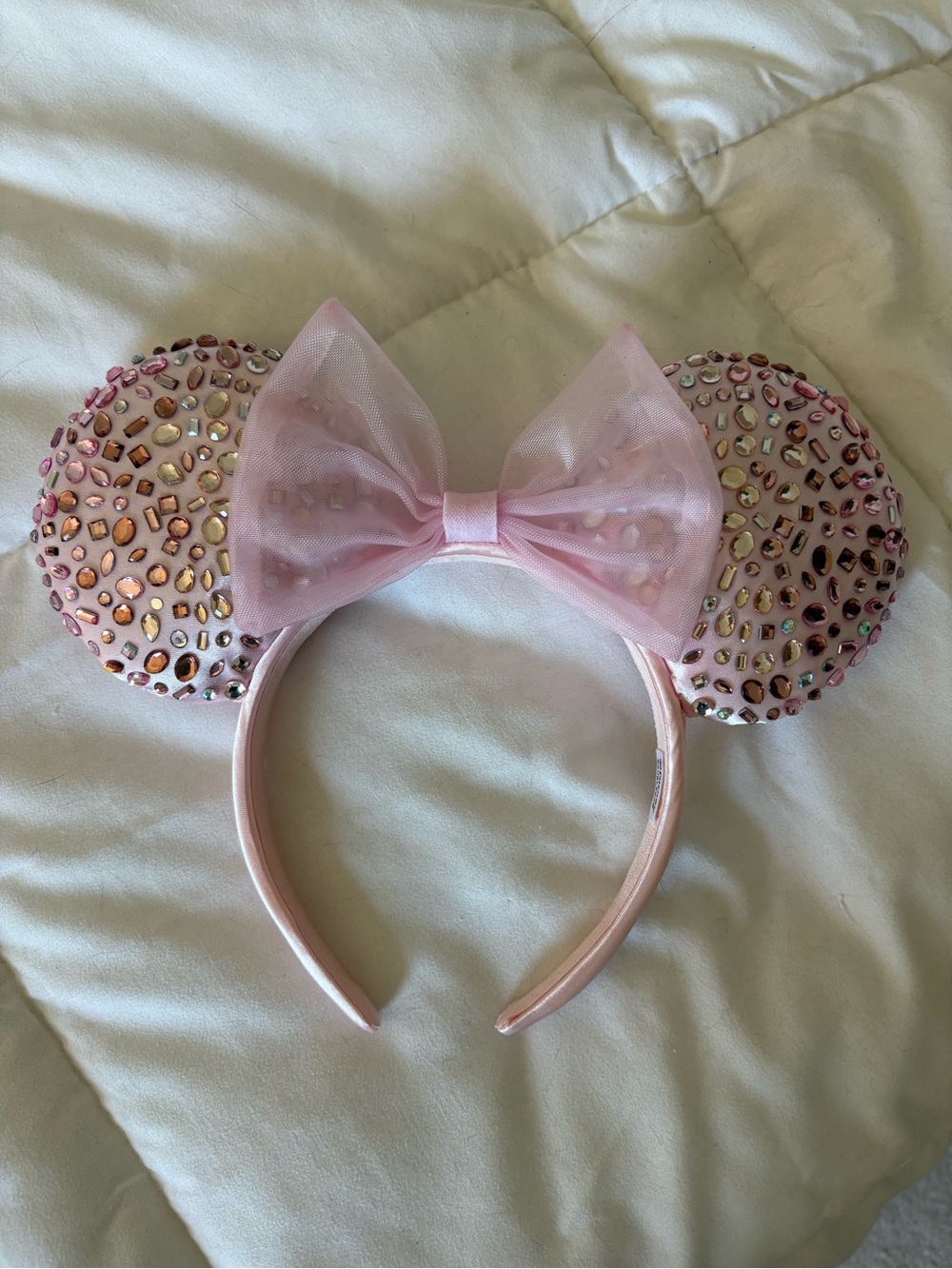 Baublebar Girls Pink Minnie-Style Sequin Ear Headband with Bow